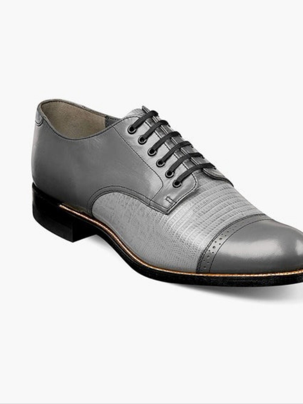 Stacy Adams MADISON Lizard Cap Toe Oxford by Stacy Adams Shoe Gray